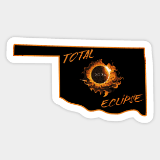 Total Eclipse 2024 Oklahoma Sticker